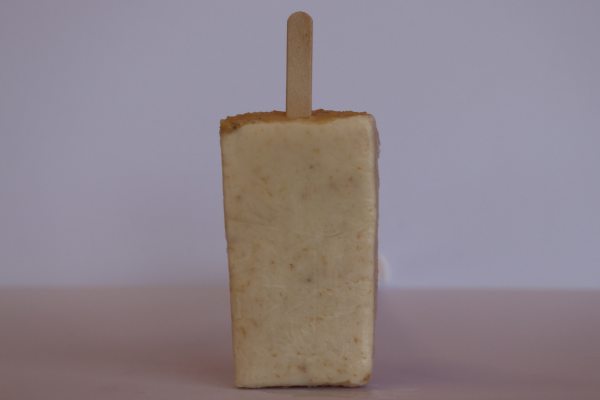 Mazapán paleta de leche, a traditional Mexican milk-based ice cream bar made with ground peanut candy flavor